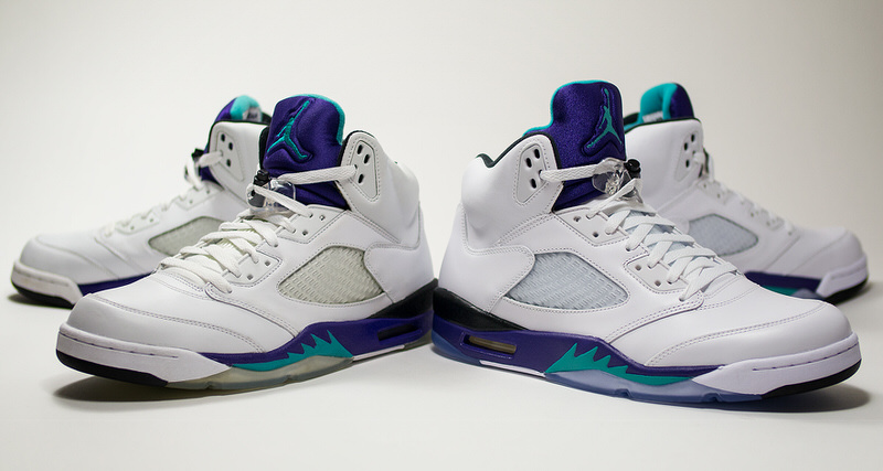 air jordan 5 grape on feet