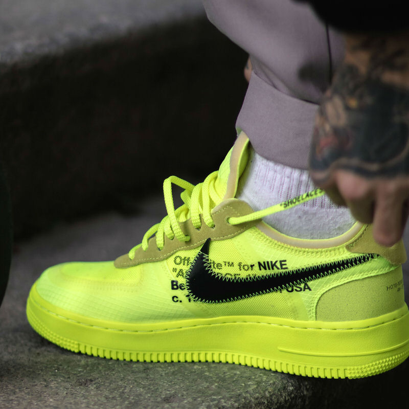 Off White x Nike Air Force 1 Low "Volt"