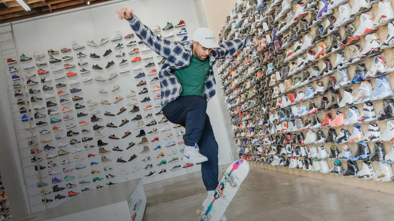 Eric Koston is flipping the script on casual by pairing Nike sweats, a Supreme tee, and zip-up flannel with his Koston 3 Hyperfeels.