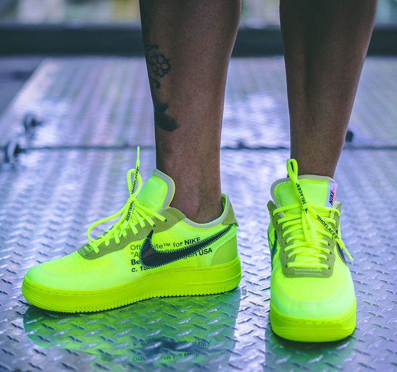 Off White x Nike Air Force 1 Low "Volt"