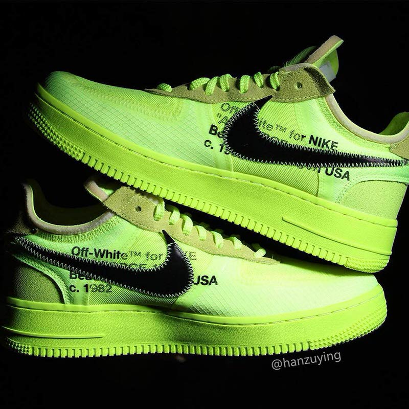 Off White x Nike Air Force 1 Low "Volt"