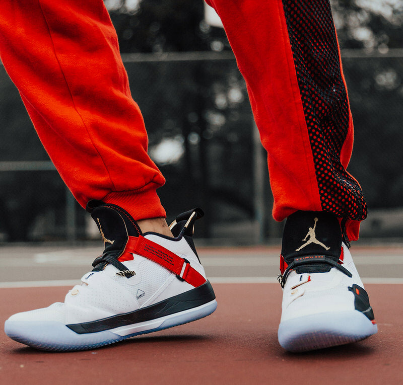 jordan 33 red on feet