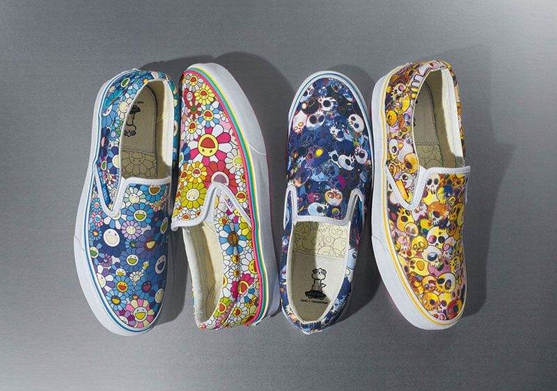 One of Murakami's favorite silhouettes is the Classic Slip-On, so it would make sense that he'd collaborate with Vans Vault to apply his signature prints onto the upper's blank canvas.