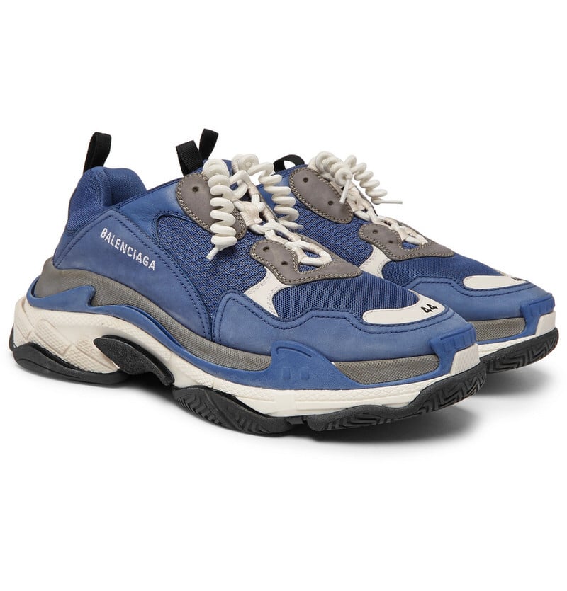 Balenciaga Triple S Clear Sole Trainers in Blue for Men Lyst