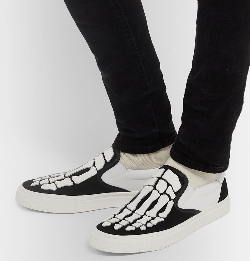 skeleton feet slip on shoes