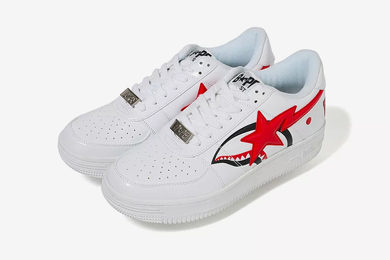 A Bathing Ape BAPESTA Gets Patent Leather Treatment | Nice Kicks