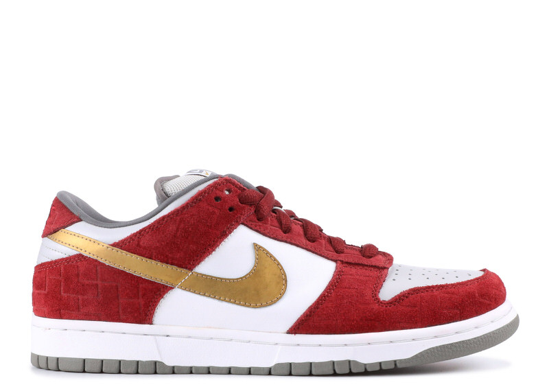 nike dunk low white red