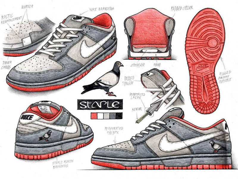 nike dunk sketch