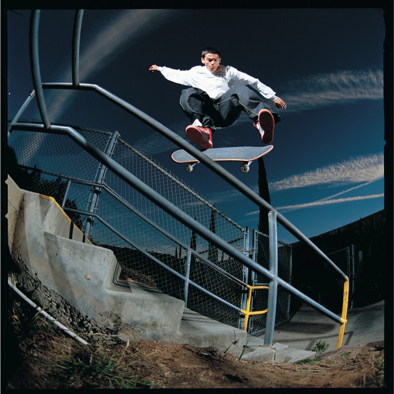 A young Paul Rodriguez in the Supreme x Nike SB Dunk High