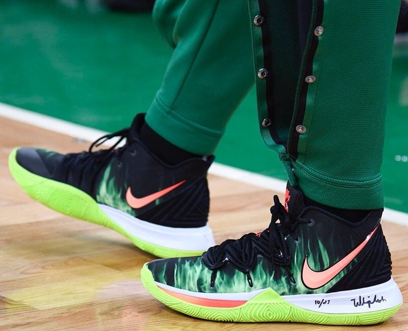 kyrie irving shoes black green