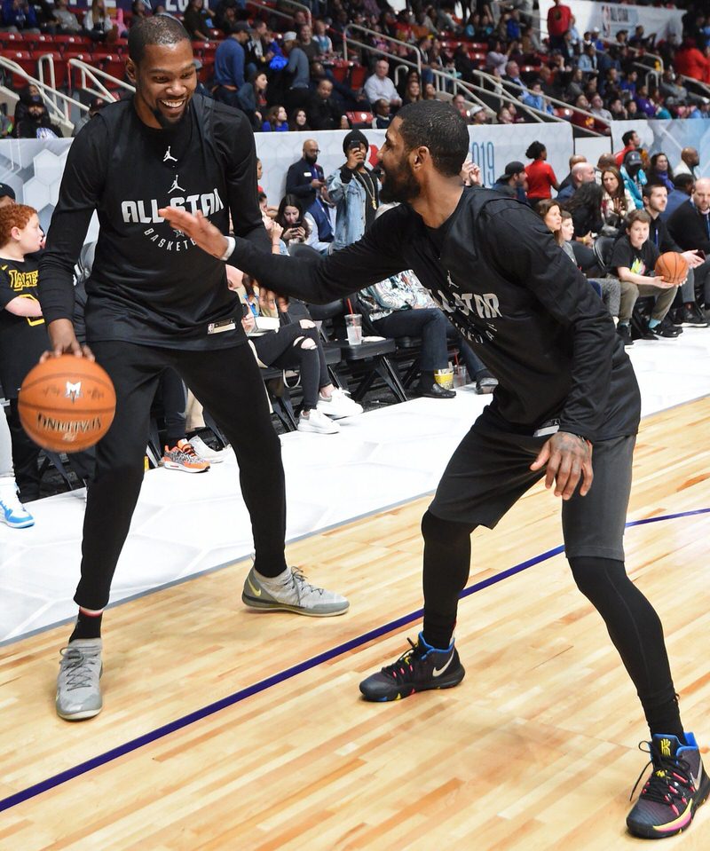 sneakers on court