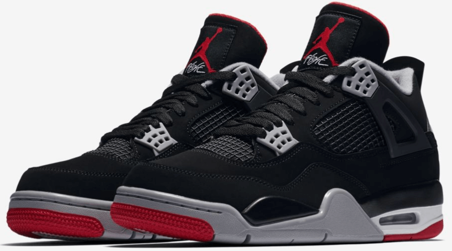 black and red jordans 4s