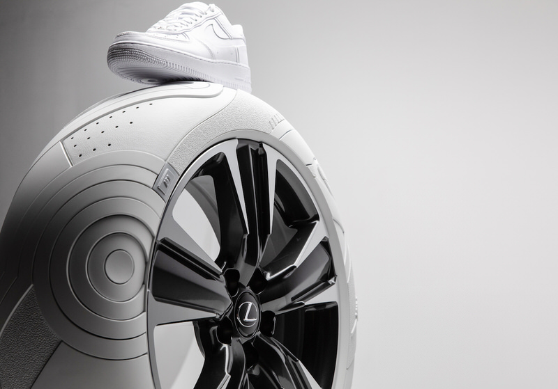John Elliott Creates Bespoke Air Force 1 Inspired Tires on First Ever Lexus UX Nice Kicks
