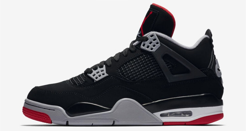 air jordan 4 black red