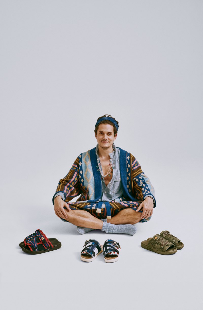 John Mayer wearing the new LA brand, Camp High.