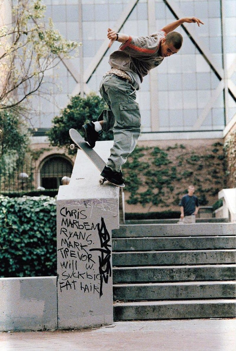 This look from Eric Koston would still land him on the front page of any style blog.