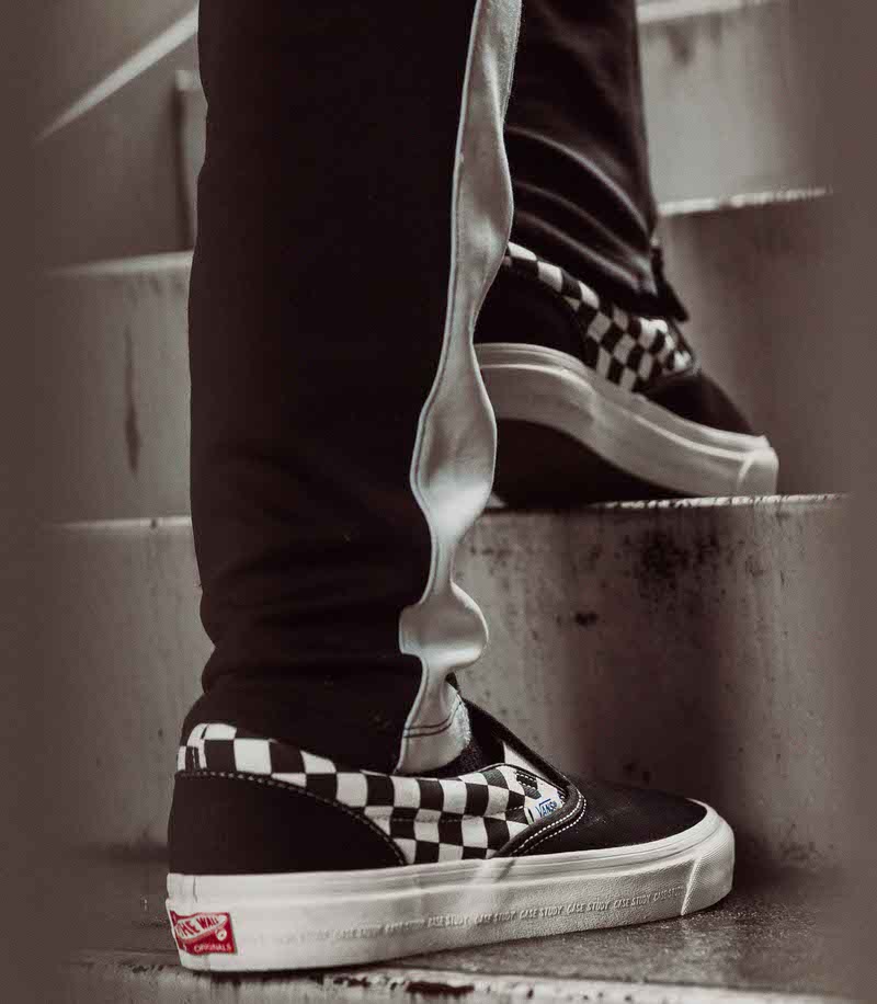 vans vault checkerboard on feet