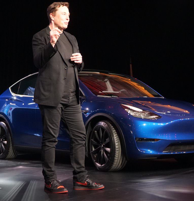Elon Musk in the Air Jordan 1 Custom "Tesla"