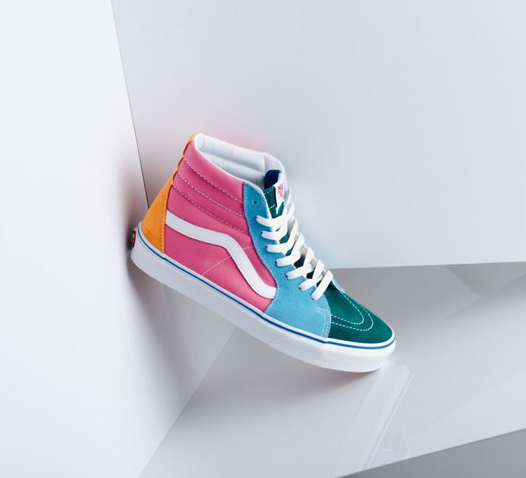 multi colored vans high top