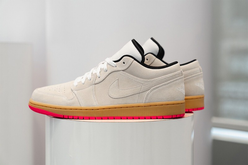 Air Jordan 1 Low White/Gym Yellow-Hyper Pink