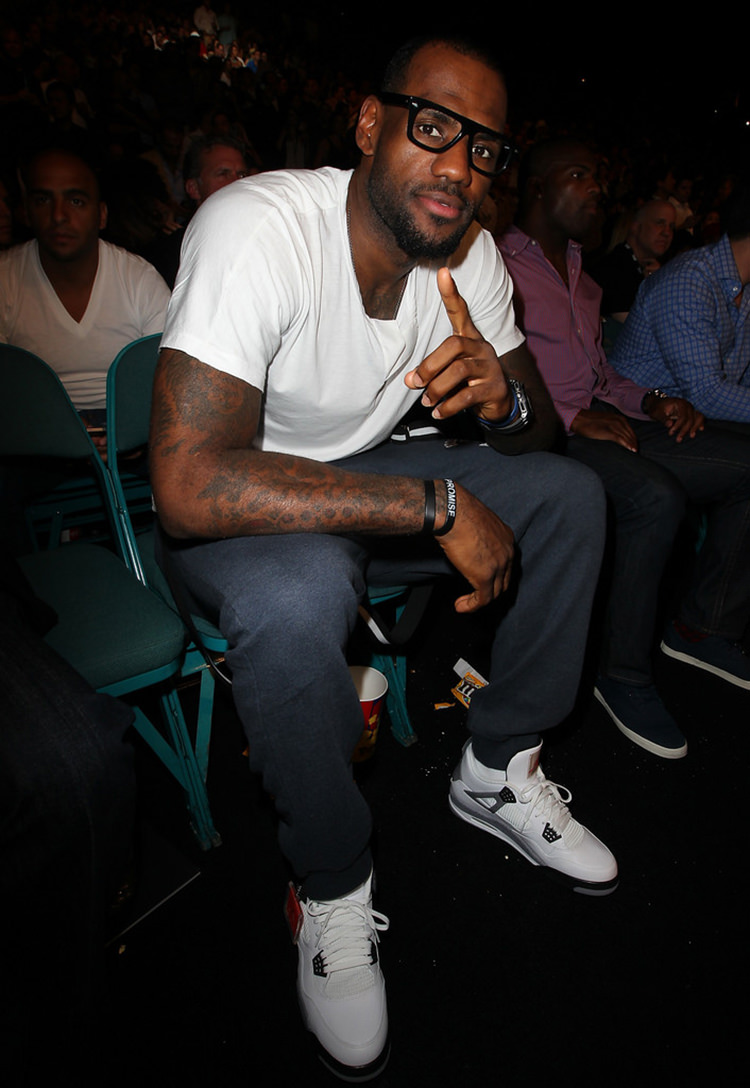 Lebron wearing jordan shoes on sale