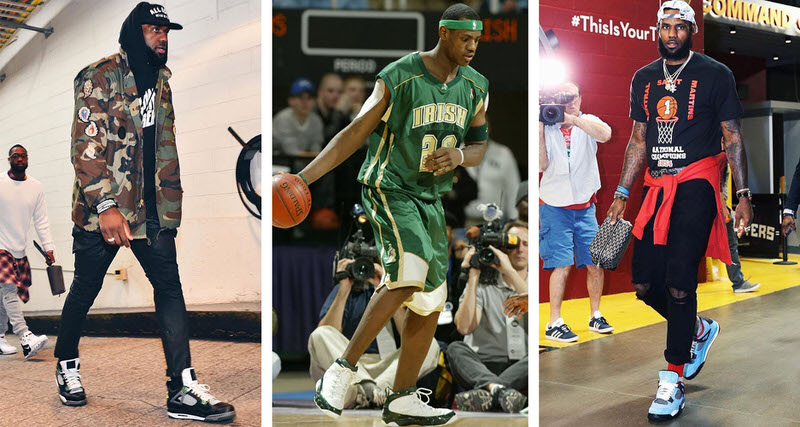 lebron james wearing jordans