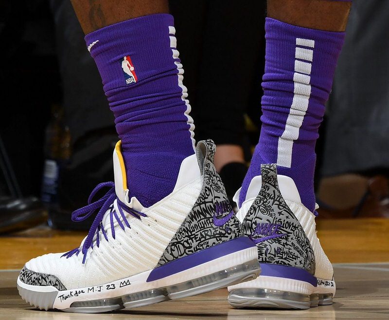 lebron 16 medicine ball on feet