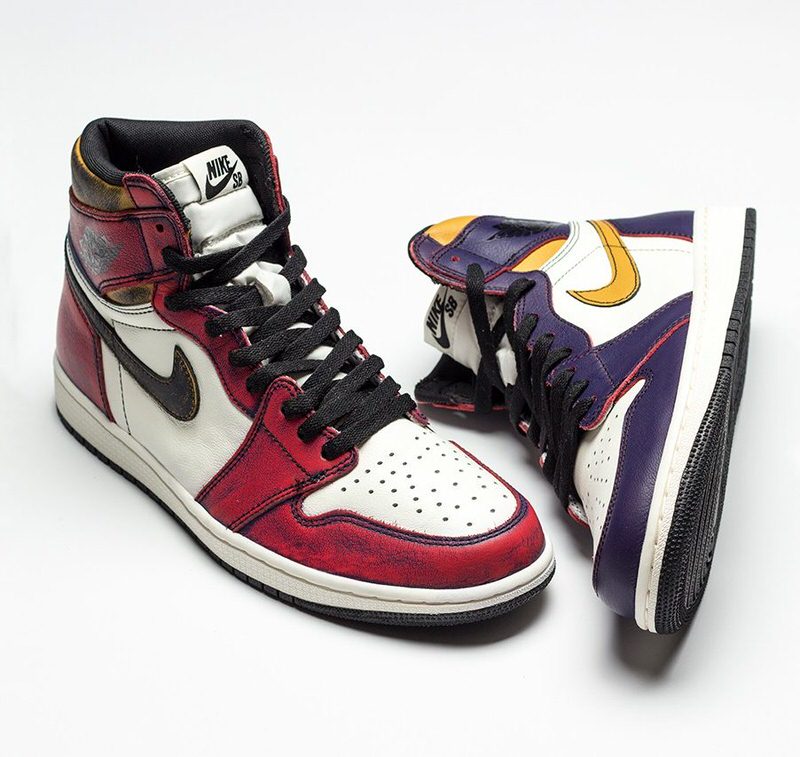 Aj1 x nike sb lakers hot sale
