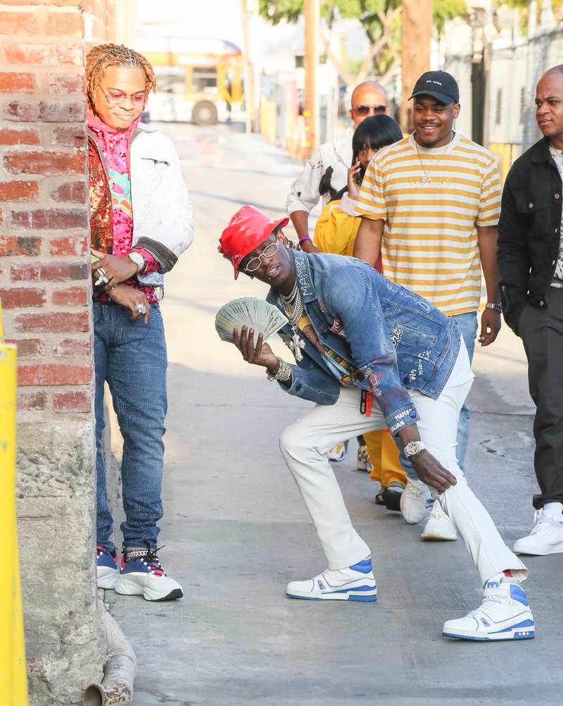 Young Thug in the Louis Vuitton 408 Sneakers 