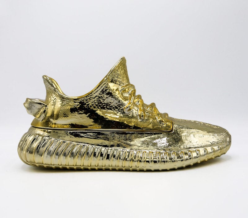 yeezy shoes gold