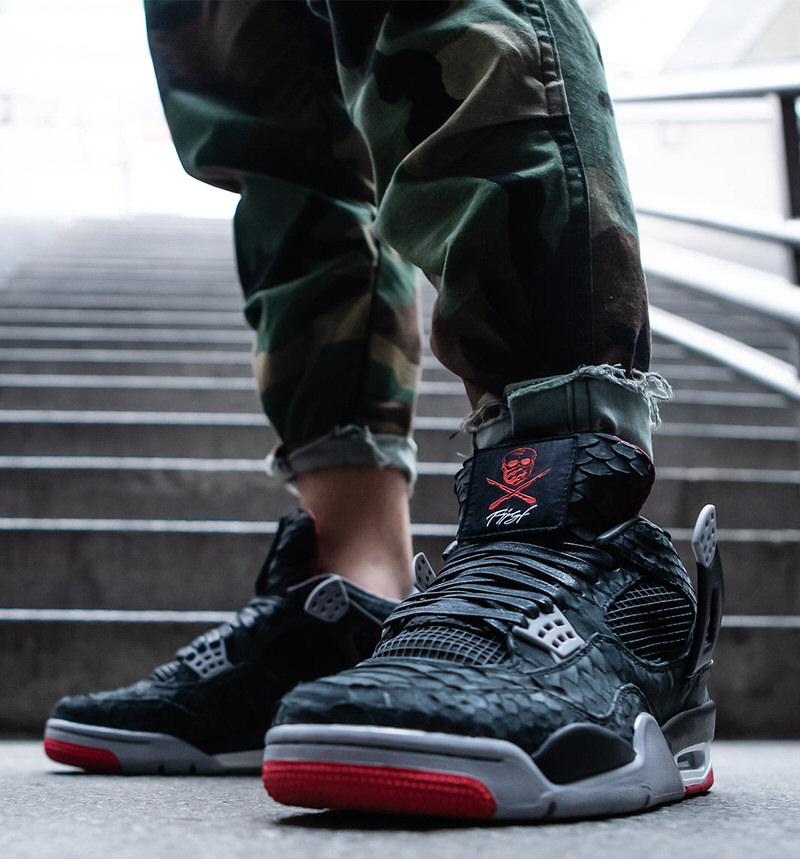 Does the Air Jordan 4 Black/Red Look Even Better in Python? | Nice Kicks