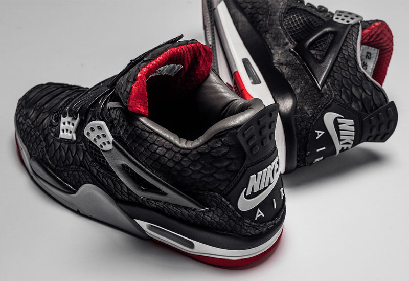 Air Jordan 4 Custom By Maggi (Black Python) - Sneaker Freaker