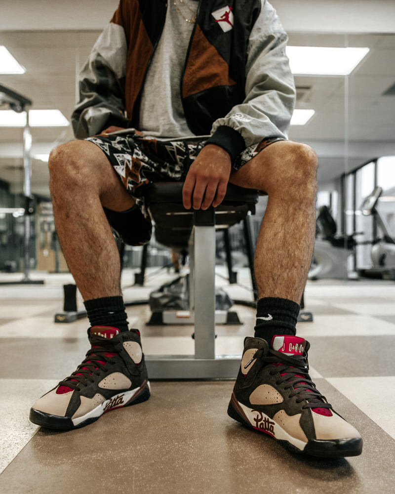 jordan 7 on feet