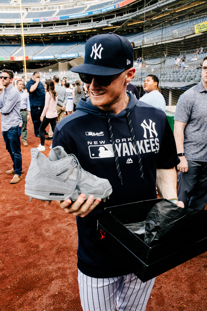 Clint Frazier Has His Own Custom KAWS x Air Jordan 4 Cleats