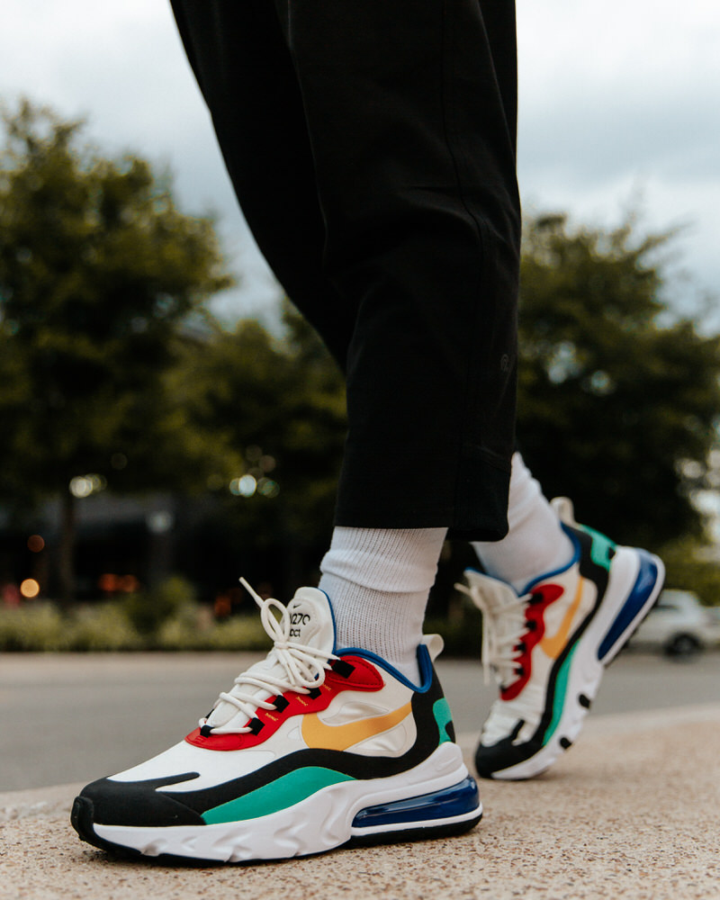 nike air max react 270 on feet