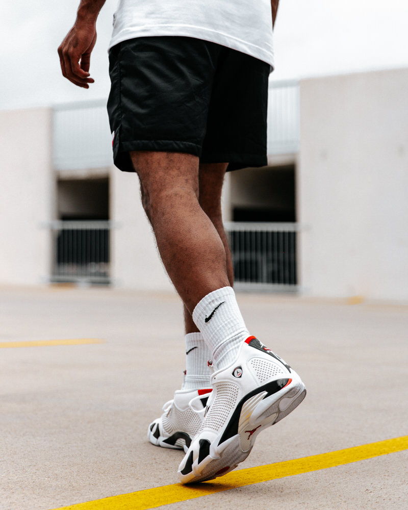 supreme jordan 14 on feet