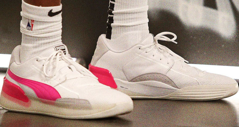 puma pink basketball shoes