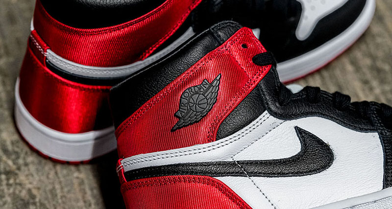 satin black toe jordans