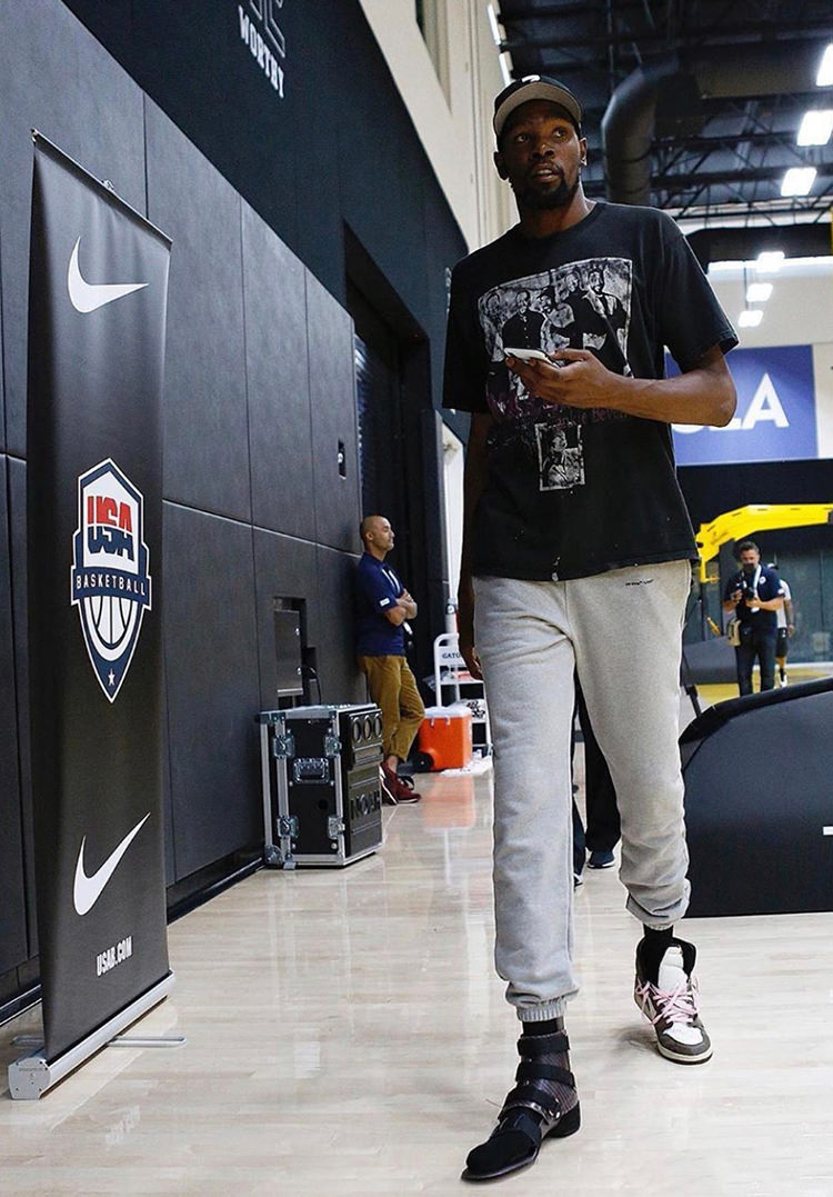 Kevin Durant Wears Travis Scott Air Jordan 1 Sneakers - Sports