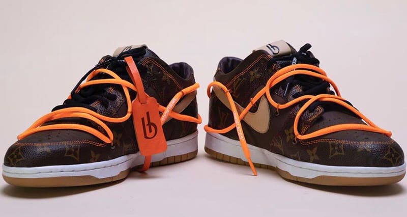 Jordan 1 OFF-LOUIS Louis Vuitton x Nike Air with suitcase Customs