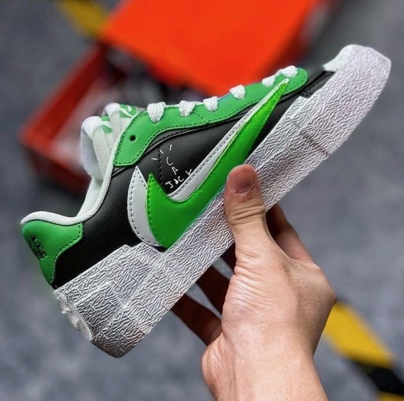 sacai x nike blazer low