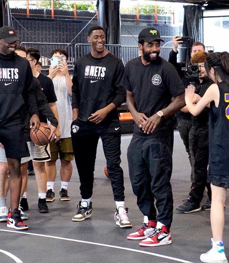 kyrie irving wearing jordans