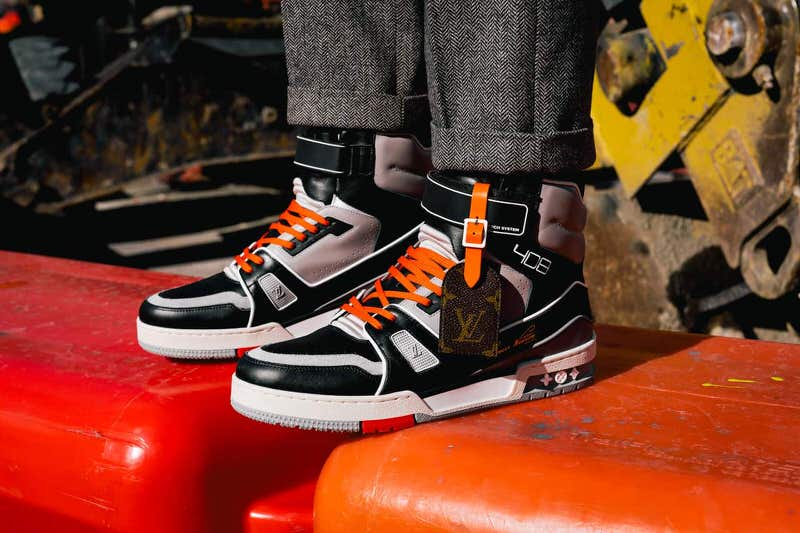 louis vuitton orange trainers