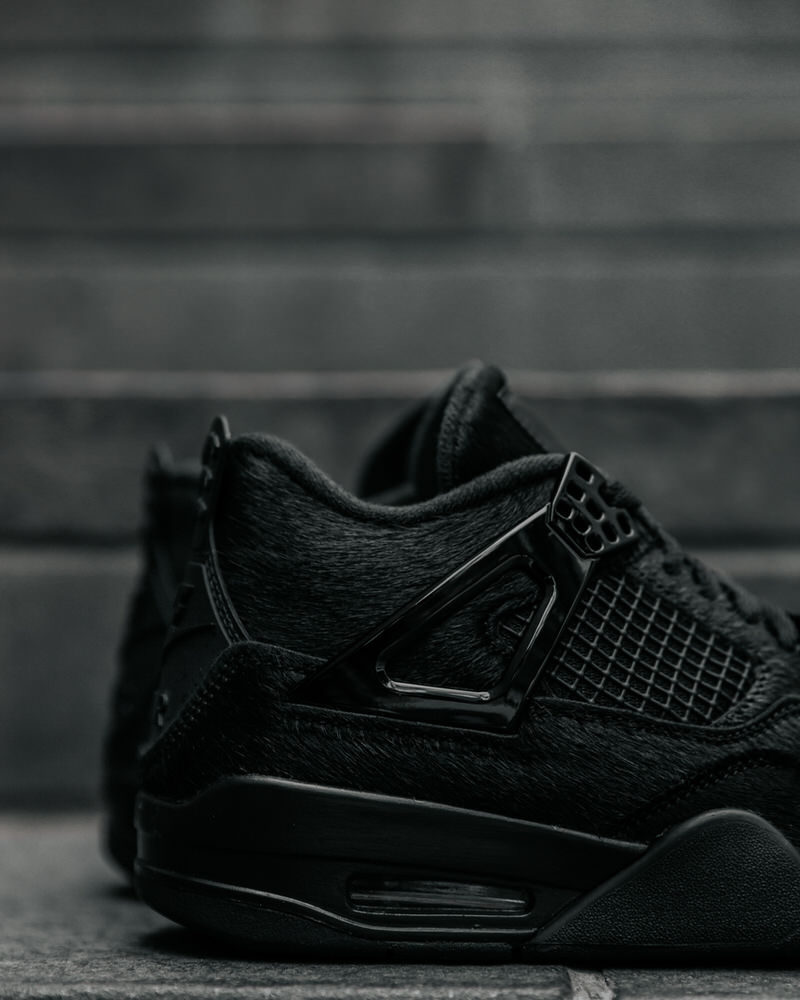 Air Jordan 4 WMNS Black Cat Pony Hair