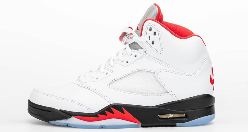 red and white 5s jordan