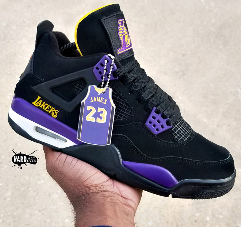 custom jordan 4 purple