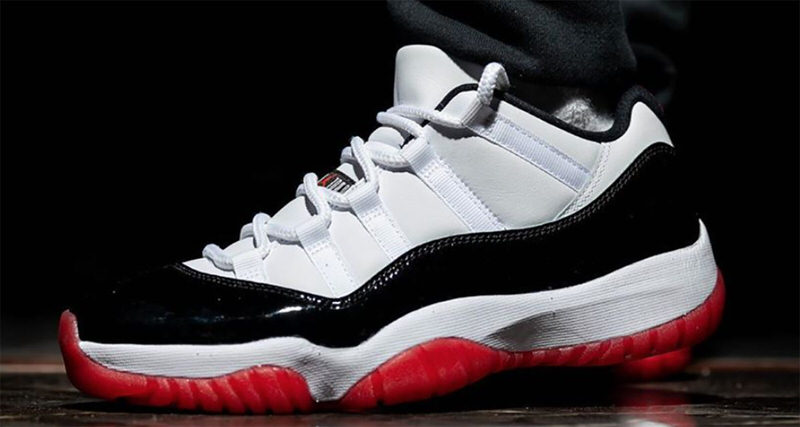 air jordan 11 retro low on feet