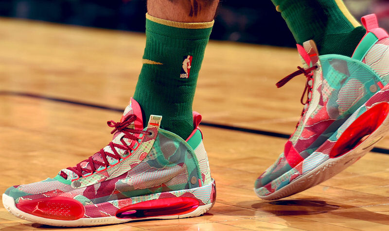 The sneakers of Dennis Schroder of the Boston Celtics Puma are shown  News Photo - Getty Images