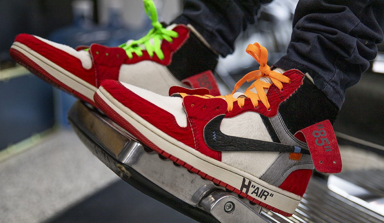 Custom OFF-WHITE x Air Jordan 1 a H-Air-y Makeover | Nice Kicks