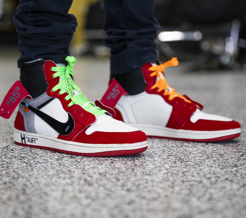 Custom OFF-WHITE x Air Jordan 1 a H-Air-y Makeover | Nice Kicks